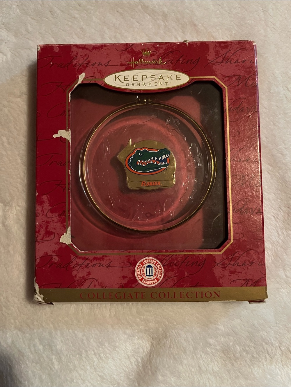 Vintage Hallmark Keepsake Collegiate Florida Gators Ornament - Red/Green
